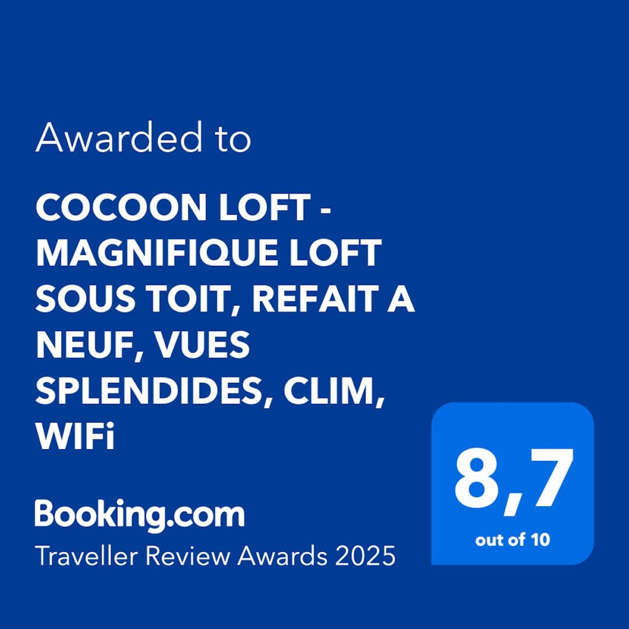 Апартаменты Cocoon Loft - Magnifique Loft Sous Toit, Refait A Neuf, Vues Splendides, Clim, Wifi Ницца Экстерьер фото